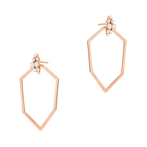 OCTAGON DOT EARRINGS