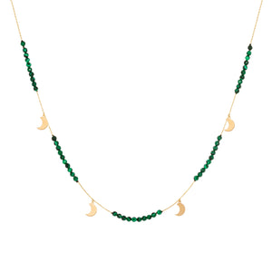 MALACHITE WITH DROPS MOON