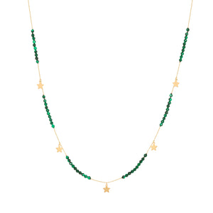 MALACHITE WITH DROPS STARS